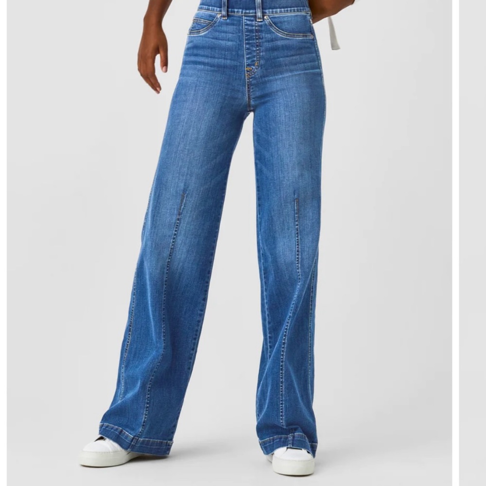 SPANX Seamed Front, Wide Leg Jeans